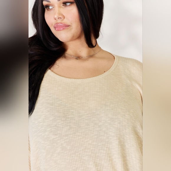 HEYSON Full Size Oversized Sharkbite Hem Top Plus Size Available - Picture 5 of 10